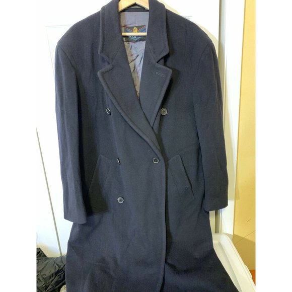 BUGATTI Wool Overcoat Men’s Sz M German Sz 24 Black - Picture 8 of 10